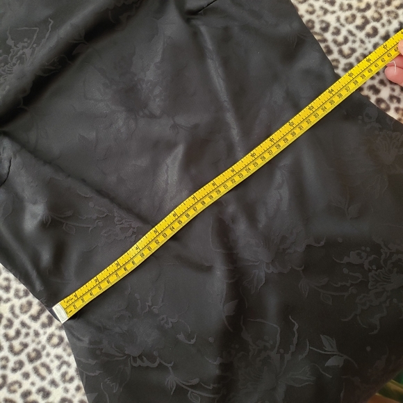 Y2K Forever 21 Little Black Dress, Floral Jacquard Cocktail Mini Dress, Size M - Picture 6 of 14